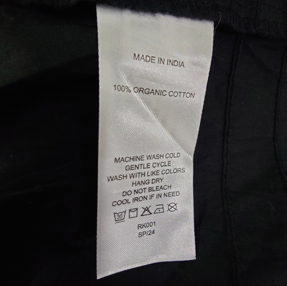 NWT: Quince 100% Organic Cotton Tiered Maxi Dress in Black - Picture 11 of 12
